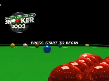 World Championship Snooker 2003 (Europe) screen shot title